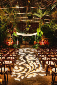 Horticultural Center Wedding Aisle Ceremony